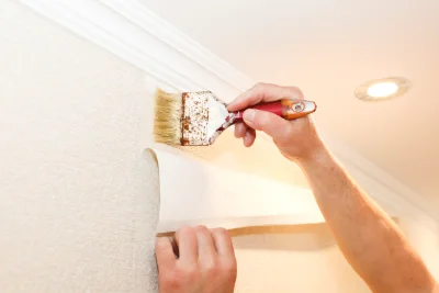 Pose de papier peint à Camarade — revêtements muraux et toiles de verre